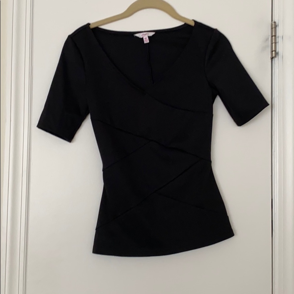 Black Form Fitting Top